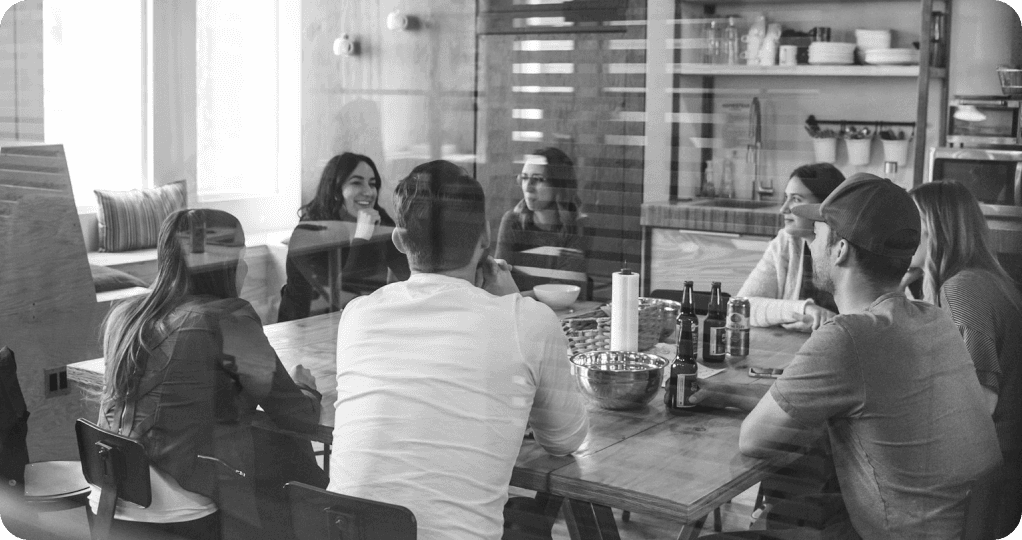 Team meeting in an office